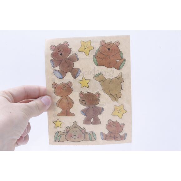 Biggles, Teddy Bear, Sticker Sheet, Provo Craft, Animals, Pictures, Children, Vi - Picture 1 of 1